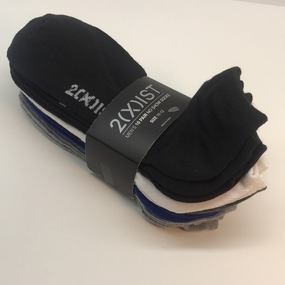 2(X)IST MENŚ 10 PAIR NO SHOW SOCKS SIZE 10-13 - Picture 5 of 6